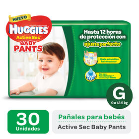 PAÑAL HUGGIES ACTIVE SEC BABY PANTS G x30